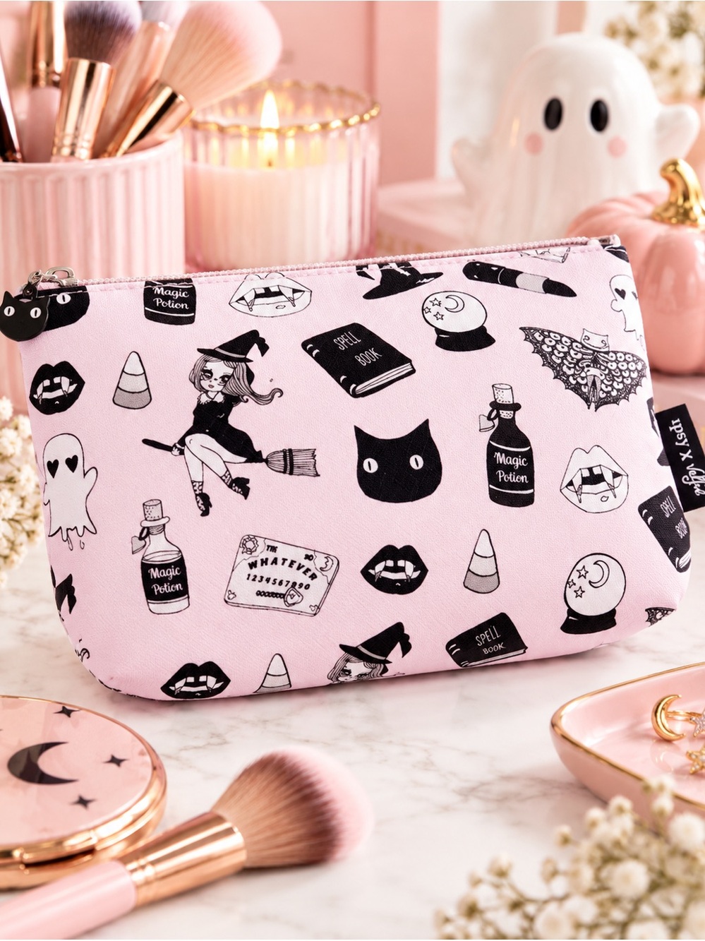 Pink Ipsy Glam Bag Make Up Bag Pencil Case Ipsy x Valfré
